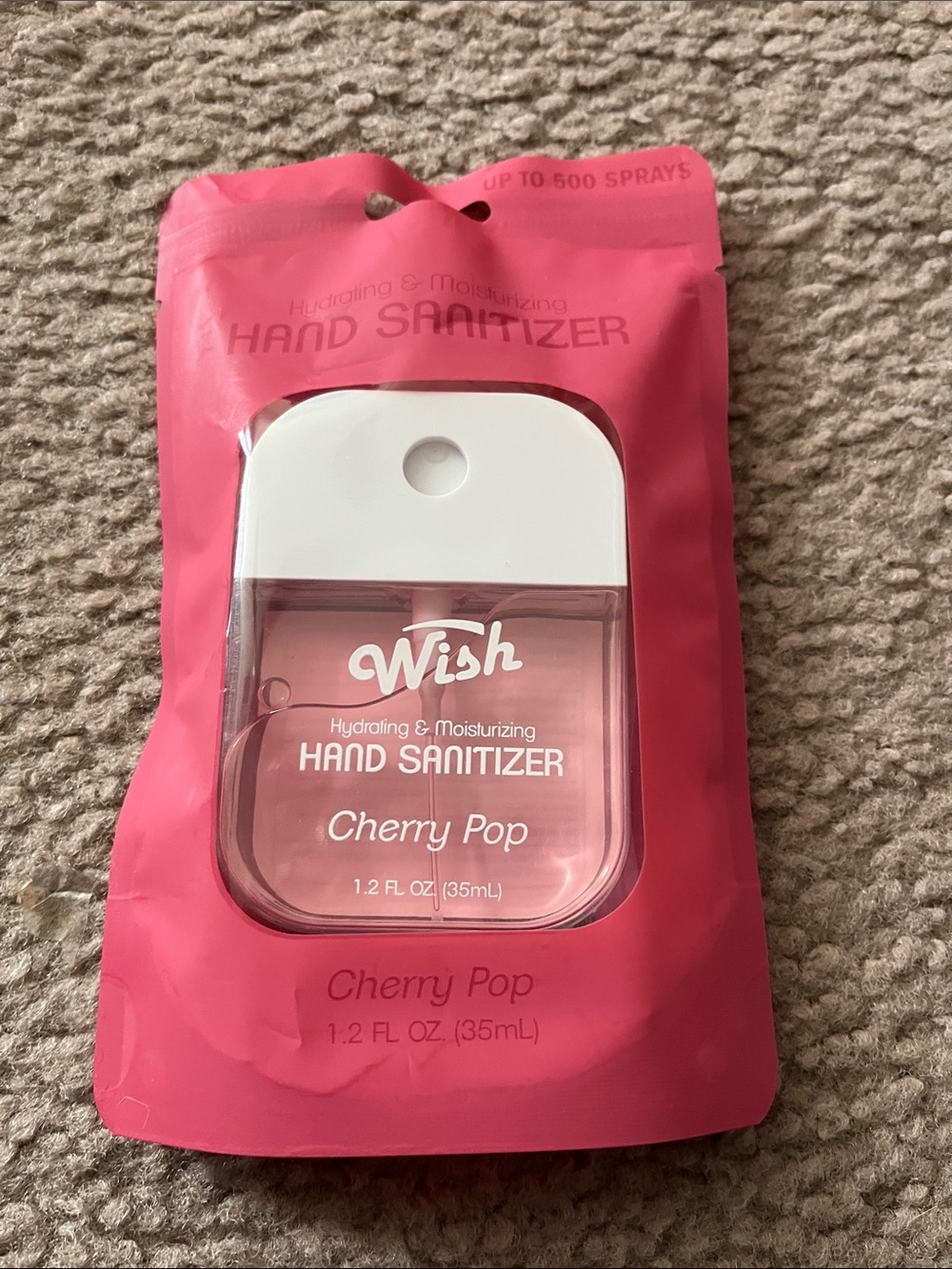 Wish Cherry Pop Hydrating Hand Sanitizer Spray - Pink